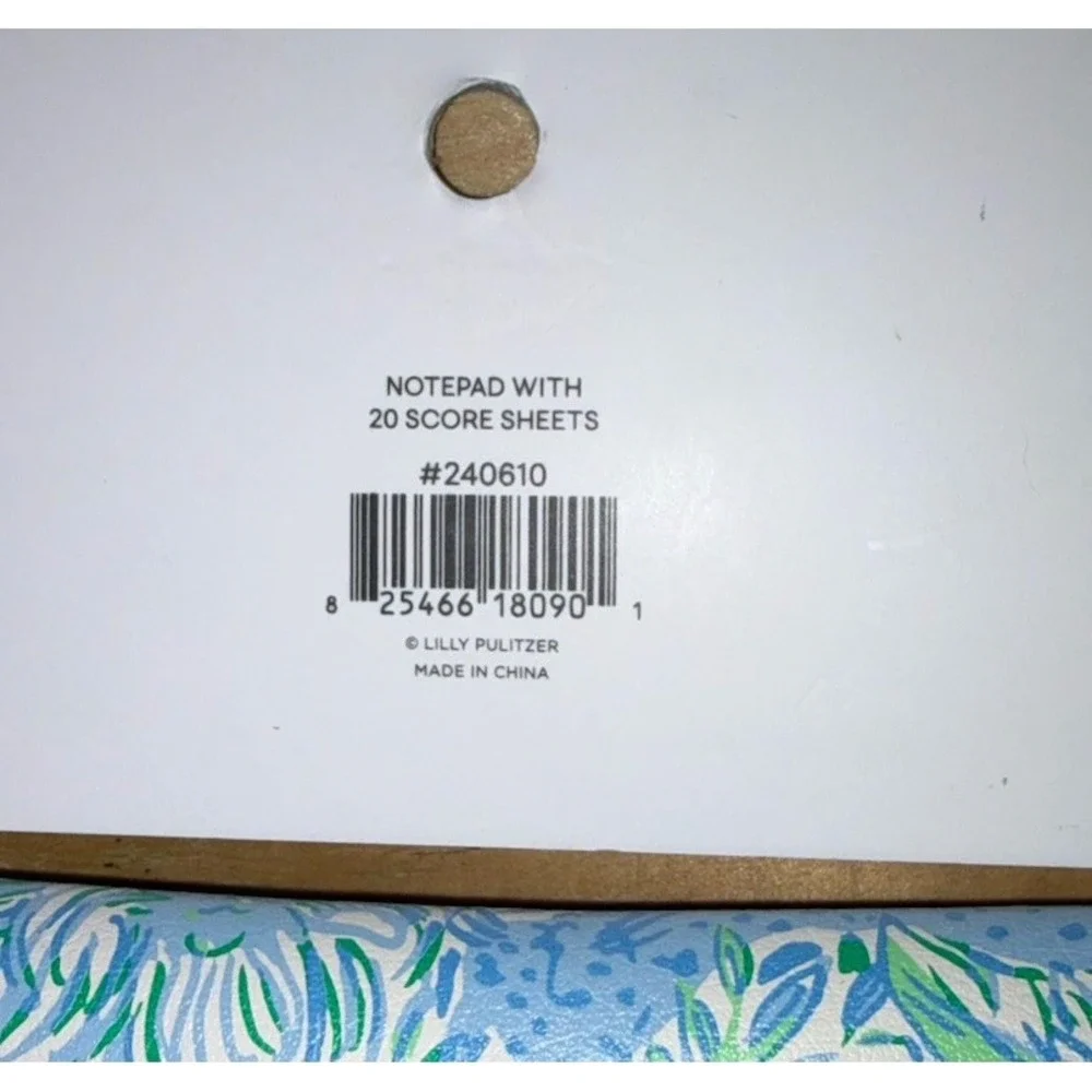 New Lilly Pulitzer Dandy Lions Golf Score Card Holder Cover With Notebook